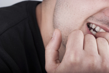 Nail biting can hurt your teeth